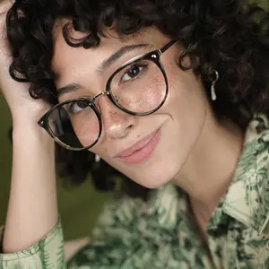 Fashion Clear Lens Rectangle Frame Non Prescription Glasses Trendy Style for Work Daily Use Acetate Full Rim Eyeglasses