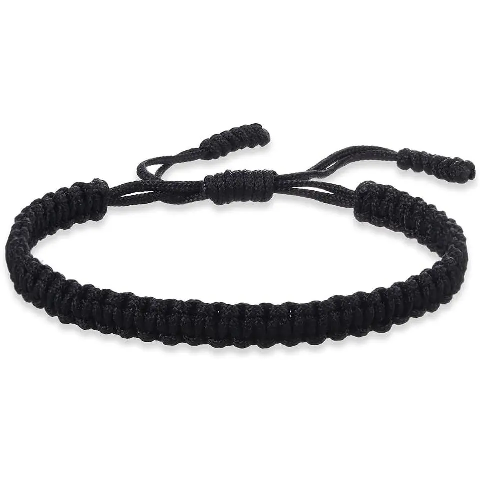 Handmade Tibetan Braided Bracelets for Couples, Mix-Color Buddhist Lucky Protection String, Adjustable High Quality Jewelry for Men & Women, High Quality Bracelet
