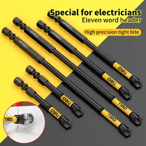 OUDISI 3/8" 15-Piece High-Magnetic Electrician Screwdriver Bit Set, Phillips Special Drill Bits, Non-Slip 1/4" Hex Shank, for Electrical Panels, AC Switches, and Outlet Removal Tools, Tool Accessories