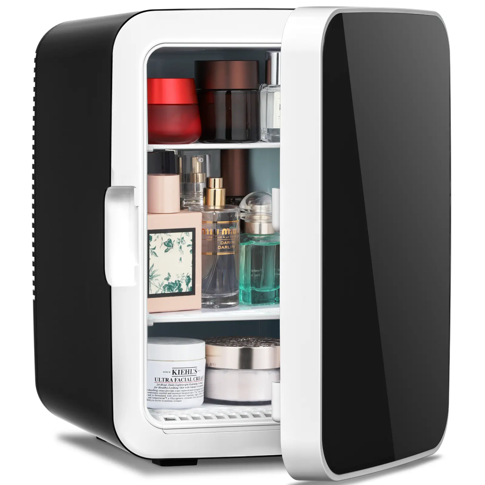 Antarctic Star Compact Mini Fridge, 10L Portable Small Refrigerator, 2.6 Gal Mini Fridge with AC/DC Adapters, Small Cosmetics Cooler for Beverage, Food, Makeup, Bedroom, Office, Dorm, Black High Efficient Cooling
