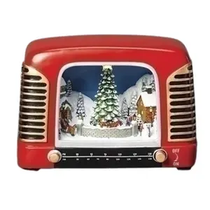 5" Musical Red Radio Water Lantern