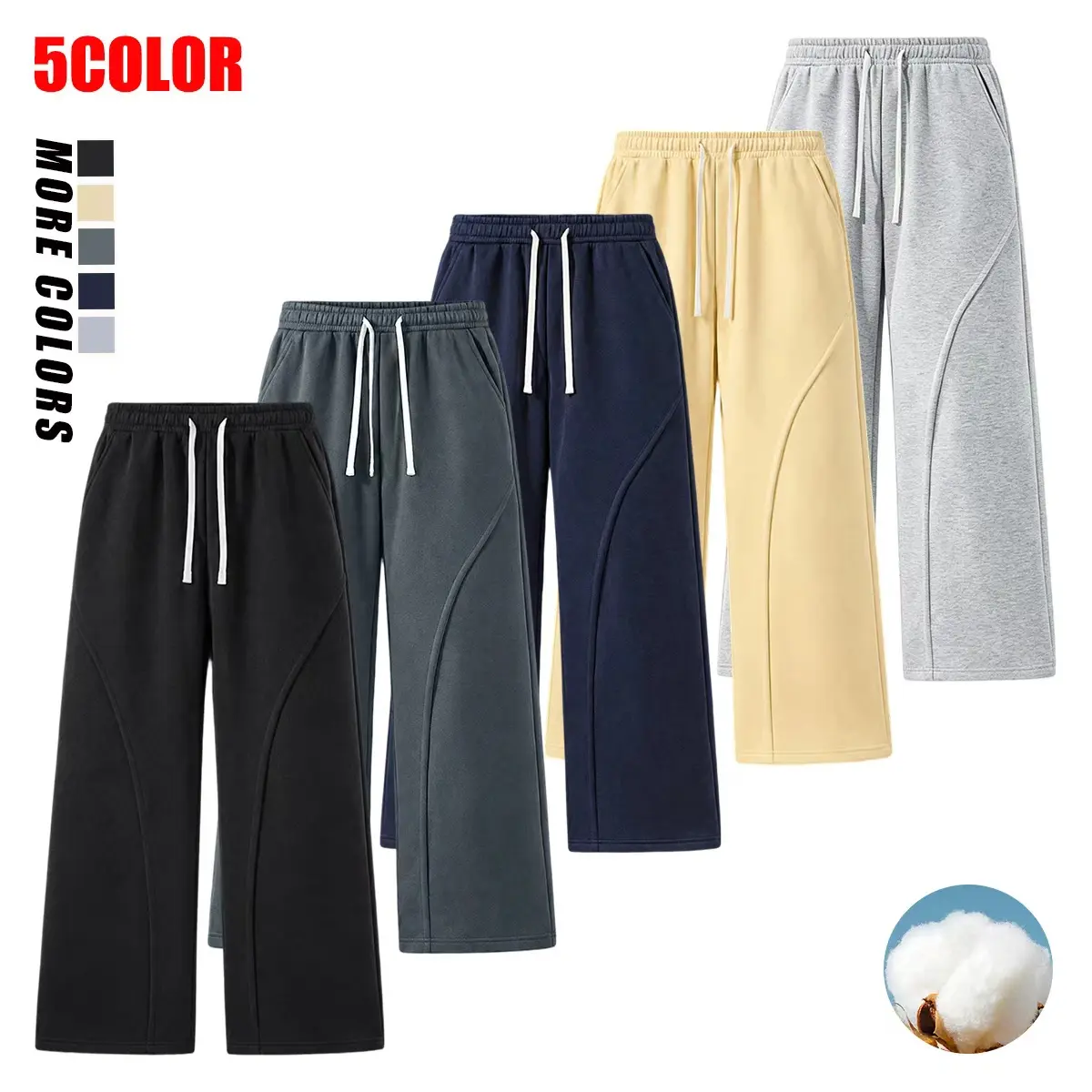 Men’s casual pants, regular fit, solid color, autumn/winter long pants with pockets, everyday men’s trousers, loose-fit men’s long pants, menswear