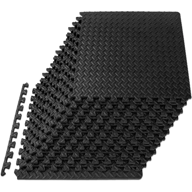 12/20 Tiles Puzzle Exercise Mat ½ in, EVA Interlocking Foam Floor Tiles for Home Gym, Mat for Home Workout Equipment, Kids Puzzle Exercise Mat Home Yoga 12" x 12"