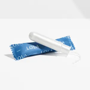 LOLA Super Organic Cotton Tampons | 360-Degree Leak Protection | BPA-Free Plastic Applicator | HSA FSA Approved Feminine Care Products | 16ct