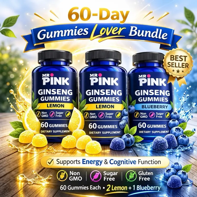 60-Day Mr.Pink Labs Ginseng Gummies Lover Bundle