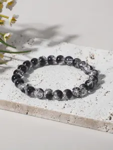 Handmade Crystal Bracelet, Crack Bead Design, Fashion Accessory for Men & Women, Ideal Gift for Meditation & Energy Healing, High Quality Bracelet