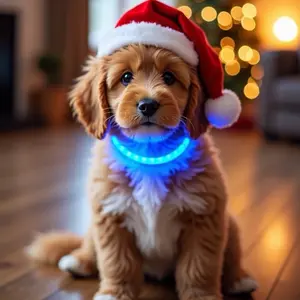 Night Walker Neon LED Light Up Dog Collar car harness