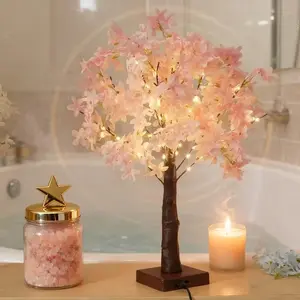 Elegant Cherry Blossom Tree Light, USB Powered LED Bulb, Warm Light Ideal for Bedroom, Commercial Space, Weddings, Home Decor, Birthdays
