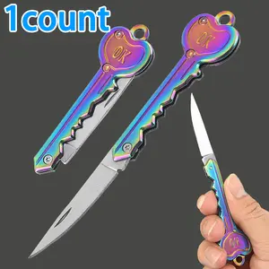 Multifunctional Stainless Steel Folding Knife, Mini Portable Outdoor Camping Tool, Creative Keychain Accessory, Unboxing Utility Knife, Outdoor Multifunctional Tools
