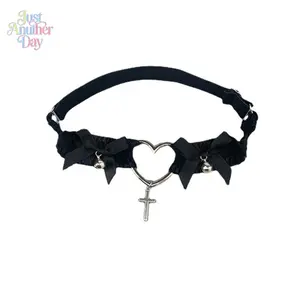 2-Pack Bow Bell Collar Female Neck Chain Collarbone Chain Halloween Choker Neck Strap Desire Necklace Sexy Collarbone Chain