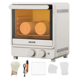 【Summervibes】VEVOR Sublimation Oven Machine, 13 Qt, Fits 20oz Tumblers, with 1 Heat Air Gun, 50 Shrink Films, 1 Tape and 2 Heat Gloves, Oven for Sublimation Blank Tumblers, Mugs, Bowls, Off-White