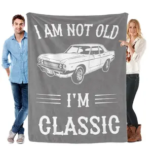 Gifts for Men, Funny Birthday Gifts for Him, Best Older Men Gift Ideas, Unique Gag Present for Elderly People Father Grandpa Dad Husband Uncle, Retirement Present for Man 60"X50" Blankets