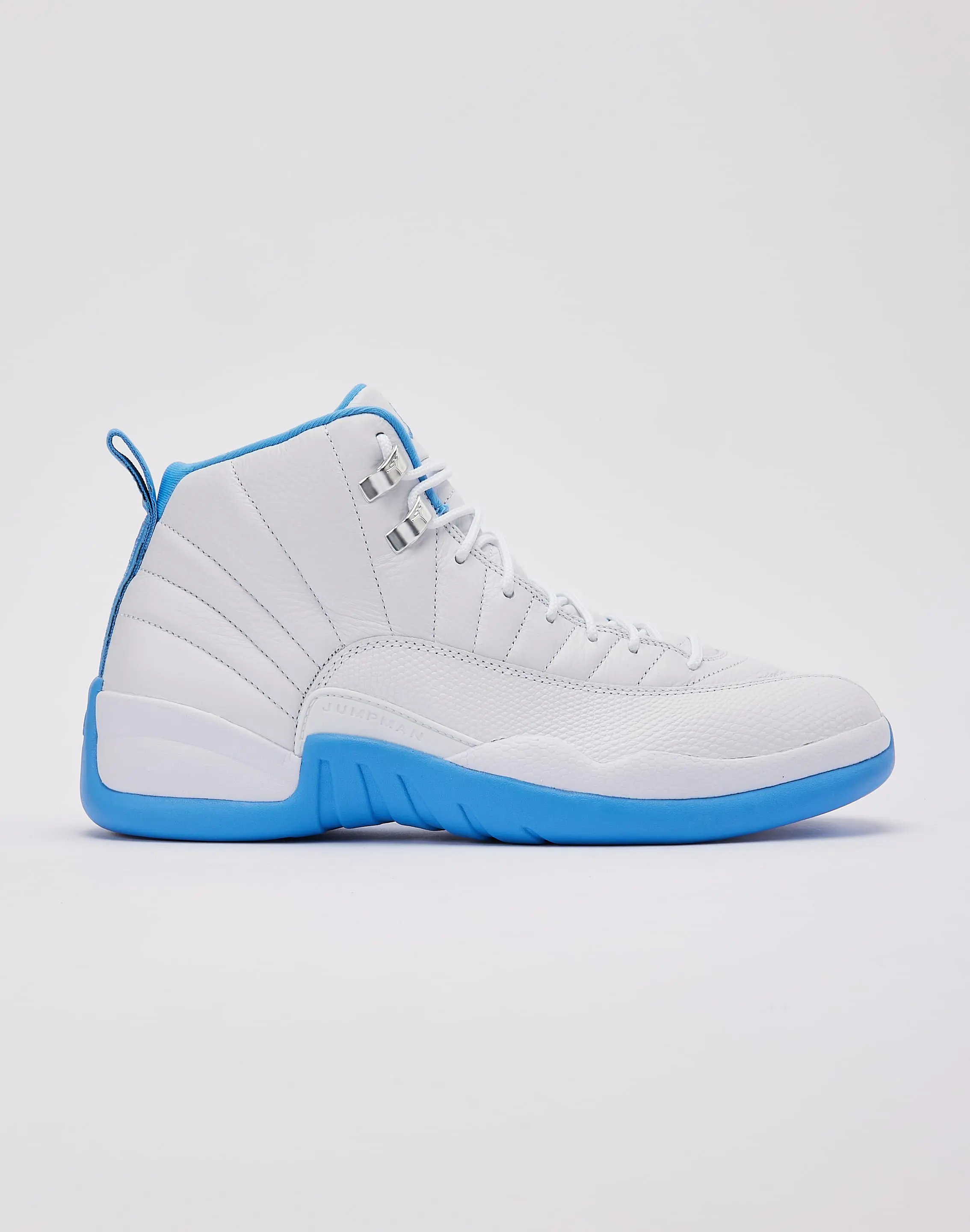 Mens Jordan Air Jordan 12 Retro 'White and University Blue'