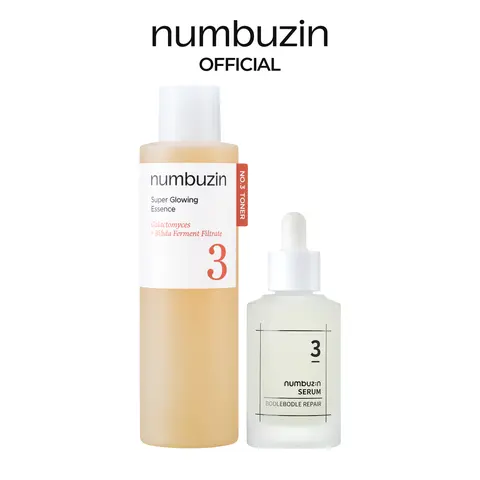[numbuzin official shop] No.3 Glowy-Skin Niacinamide Galactomyces Set | No.3 Toner 300ml + Serum 50ml