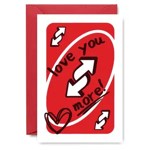 Love-Themed Greeting Card with Envelope, 1/3/5 Counts Romantic Anniversary Greeting Cards for Couples, Birthday Gift, Thank You Cards, Small Business Supplies