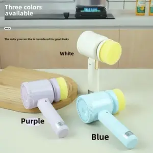 5-in-1 Cordless Electric Spin Scrubber, Rechargeable USB-Powered Cleaning Brush for Kitchen, Bathroom, Kitchen Utensils