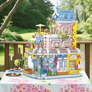 European Architectural Style City Landscape Street View Toy, Creative Blocks Model Building Sets, Building Blocks Kit, DIY Toy for Boys & Girls
