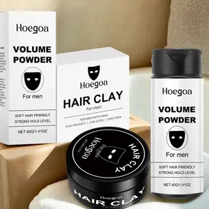 2pcs Volume Hair Styling Powder & Natural Hair Clay, Styling Set, Natural Easy To Apply Hair Shaping Powder, Professional Hair Setting Product for Men & Women, Volumizing Powder