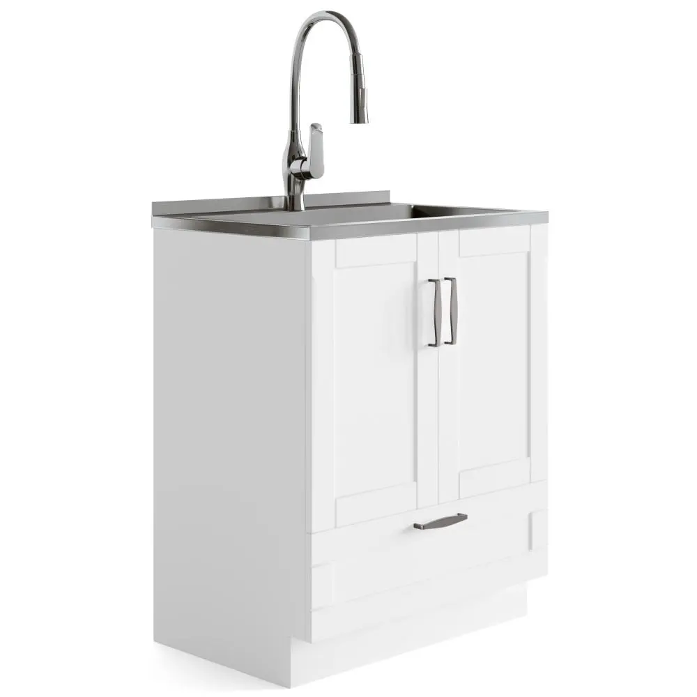 Reed All-In-One 28 inch Laundry Utility Sink and Cabinet