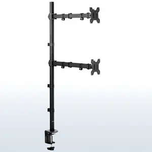 Vertical Dual Monitor Extra Tall Desk Mount - 13” to 27” Screens