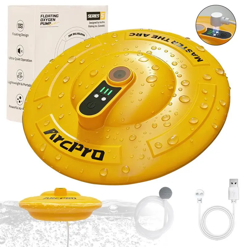 Magnetic Charging Aerator with Sealed Port, IPX7, 14H, 3-Speed – Portable Bait Saver for Outdoor Fishing & Power Outage