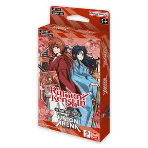 Bandai Namco Rurouni Kenshin Starter Deck Union Arena Card Game UE11ST TCG English Version 50 Cards Action Point Cards Included