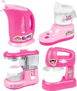 Kitchen Appliance Playset with Light & Sound – Includes Kettle, Coffee Maker, Mixer, and Accessories for Kids