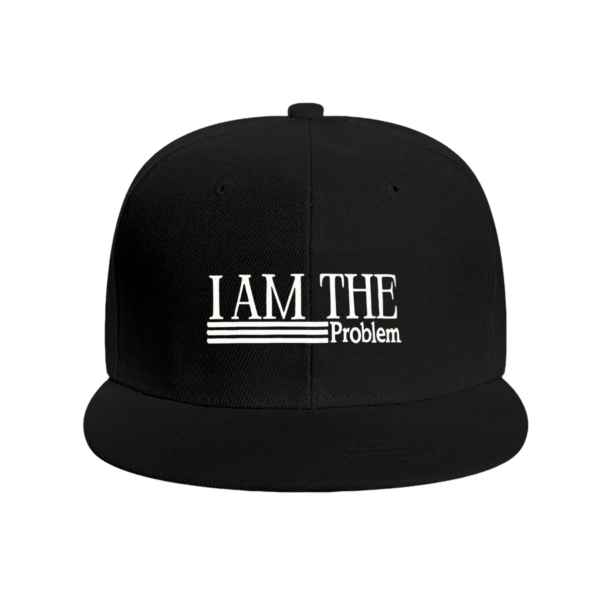I AM THE Problem Snapback Hat - Black Streetwear Statement Cap,Black Flat Brim Snapback,Street Style Snapback Cap,  problem trucker hat,High Quality Hat,Casual Hat