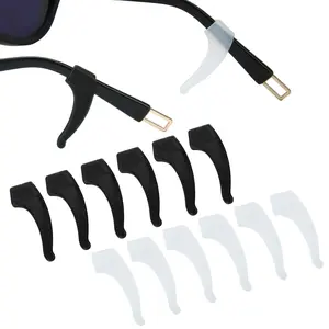 6 Pairs Soft Eyeglass Ear Hooks Anti Slip Eyeglass Holder EarGrip Sunglasses Retainer Eyeglass Frame Ear Clips for Men Women Children Elderly Sports Use