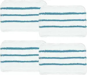 4 Packs Replacement Mop Pads Compatible with Black & Decker Steam Mop SM1600 SM1610 SMP20 Series HSMC1361SGP BDH1855SM, Microfiber  Washable Mop Pads for Floor Cleaning