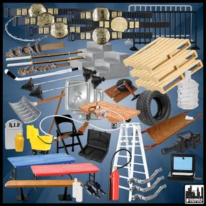 50 Piece Accessory Starter Kit for WWE & AEW Wrestling Action Figures