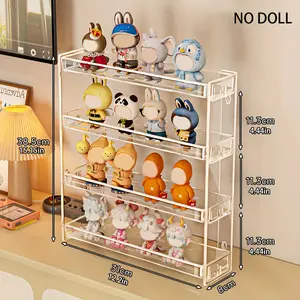 Blind Box Storage Display Rack, Figurine Organizer Wall-Mounted Multi-Layer Transparent Acrylic Display Cabinet for Dolls, Collectibles, and Small Accessories, Doll Display Box