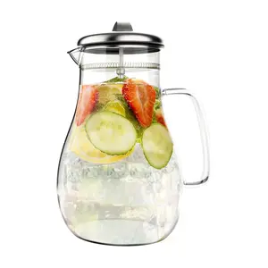 Classic Cuisine 64-oz Glass Pitcher with SS Filter Lid
