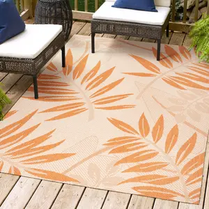 JONATHAN Y Havana Tropical Palm Leaf Indoor/Outdoor Runner Rug; for Living Room, Kitchen, Bedroom, Dining Room, Patio, Porch, Backyard