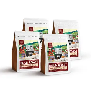 Bold Roast – 100% Robusta Whole Bean Coffee (2.2 lb/4 Pack)