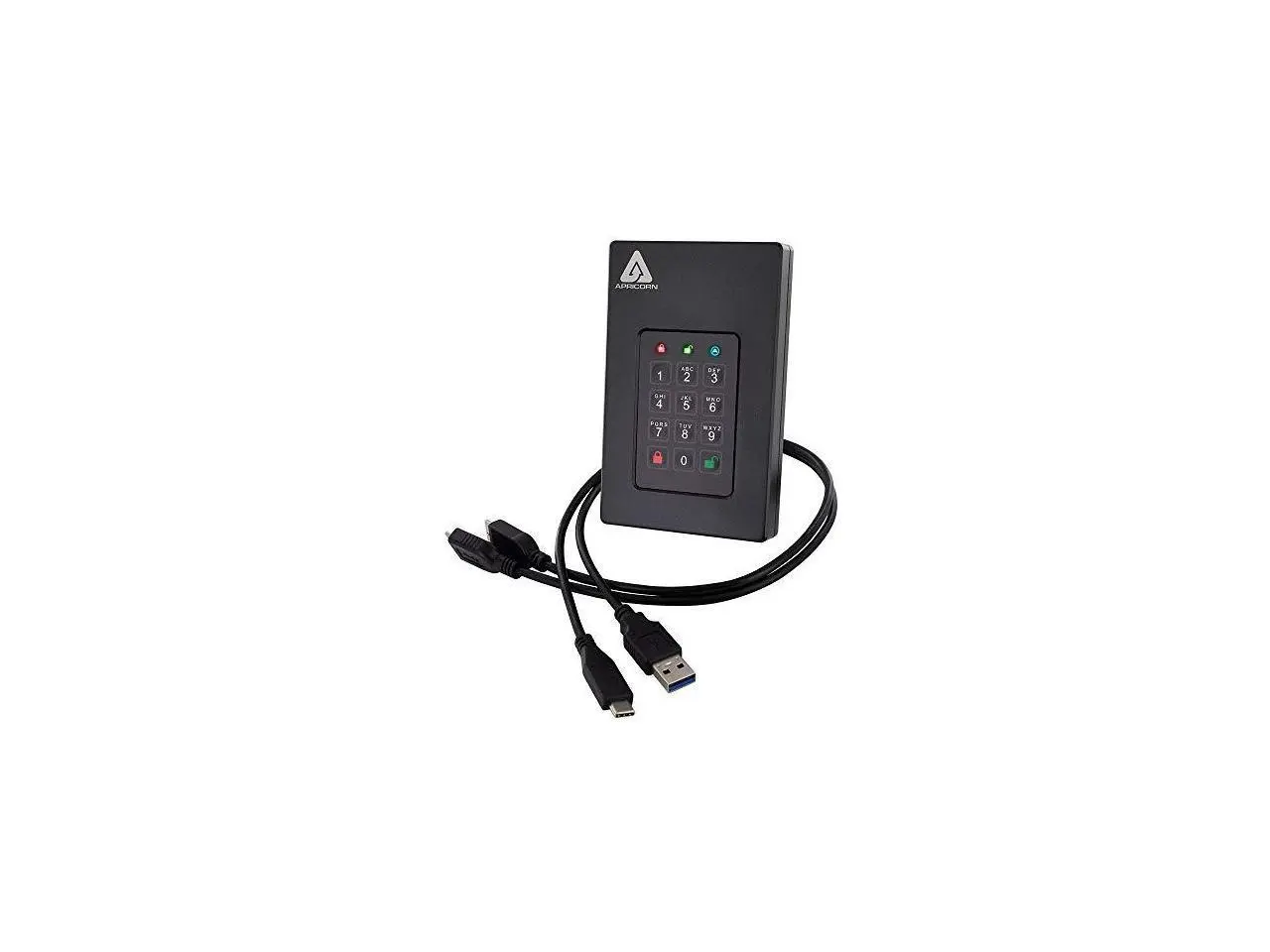 Apricorn Aegis Fortress 2 TB Solid State Drive External USB 3.0 AFL3S2TB