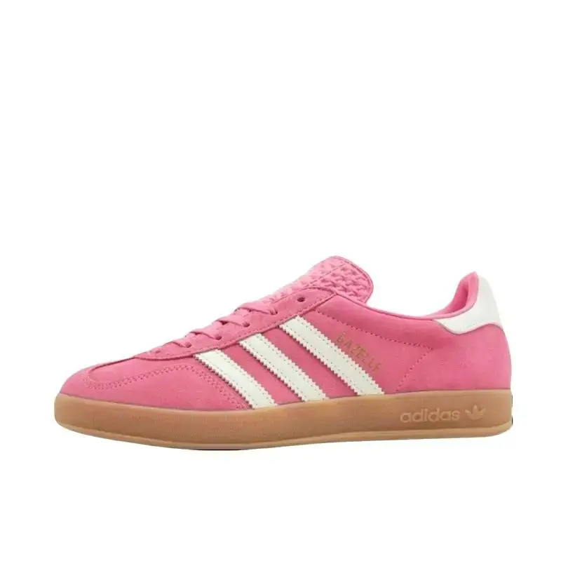 Adidas Gazelle Shoes for Women in Jenn's Exclusive Hot Girl Pink Suede with Contrast Stripes and Gum Sole for Filming & Styling, Walking Shoes