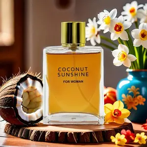 Coconut Sunshine Women's Eau De Toilette, Long Lasting Fresh Coconut Almond Blossom Scented Perfume, Elegant Perfume, Daily Use Fragrances Perfume for Women & Girls, Floral Fruity Fragrance