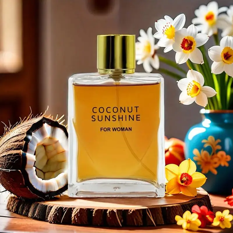 Coconut Sunshine Women's Eau De Toilette, Long Lasting Fresh Coconut Almond Blossom Scented Perfume, Elegant Perfume, Daily Use Fragrances Perfume for Women & Girls, Floral Fruity Fragrance, Floral Perfumes, Elegant Floral Scents, Daily Wear Perfume