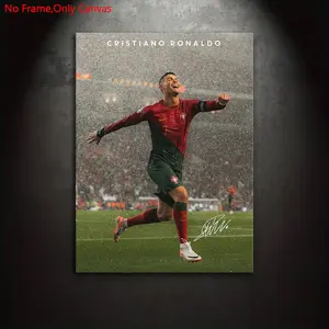 1 piece/set of frameless canvas print posters, classic realistic art, legendary football star, perfect gift for sports enthusiasts, ideal gift for bedroom, living room, kitchen, dormitory corridor, murals, wall decoration, room decoration