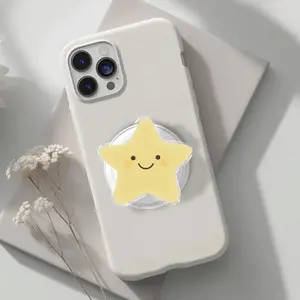 Kawaii Star Magnetic Phone Grip – Cute Yellow Star Magsafe Phone Stand, Adorable Star Phone Holder, Fun Gift for Star Lovers