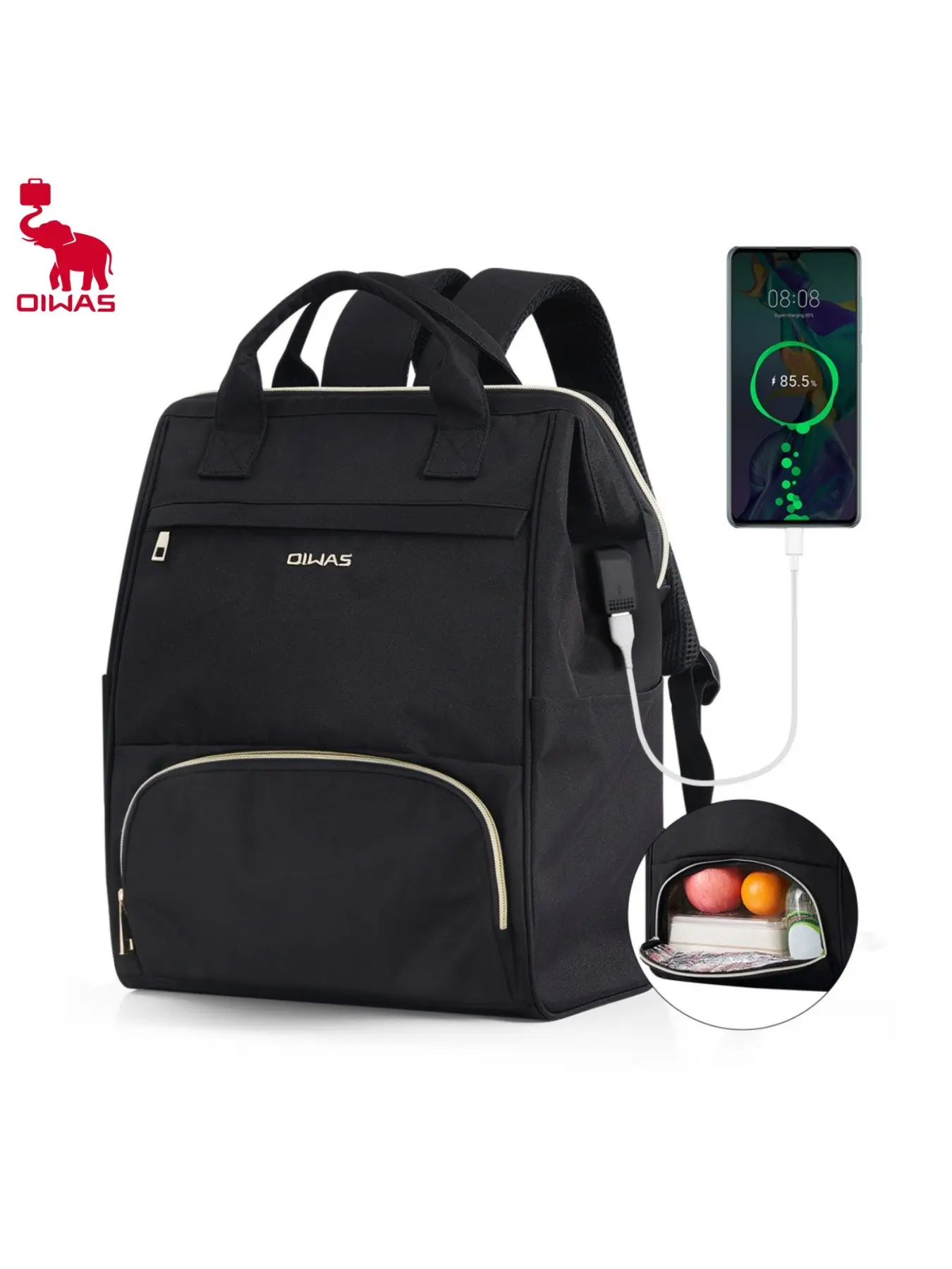 Solid Color Backpack with Usb Charging Port, Large Capacity Laptop Backpack, Business Computer Bag, Multifunctional Backpack for Travel Work Travel Picnics Hiking, Traveler Essentials Backpack