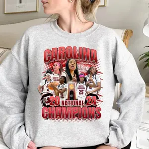 South Carolina Basketball Sweaters, Carolina Basketball Sweatshirt, Carolina Crewneck, Gamecock Champion Tee Top, Womens Basketball Shirt Womenswear Hoodie Casual Fitted Long Sleeve Round Neck