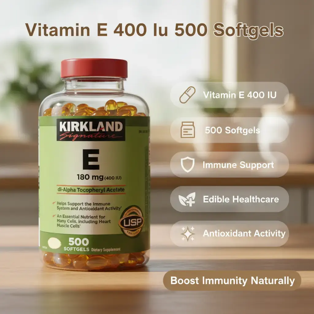Vitamin E 400 Iu 500 Softgels Supports Healthy Immune Supplement Edible Healthcare