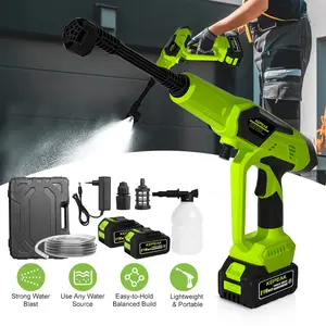 Wireless Portable High Pressure Washer, Nozzle Electric High Power Cleaner 2 Rechargeable Battery Powered By, Handheld Electric Cleaner Water, Perfect Gift Idea