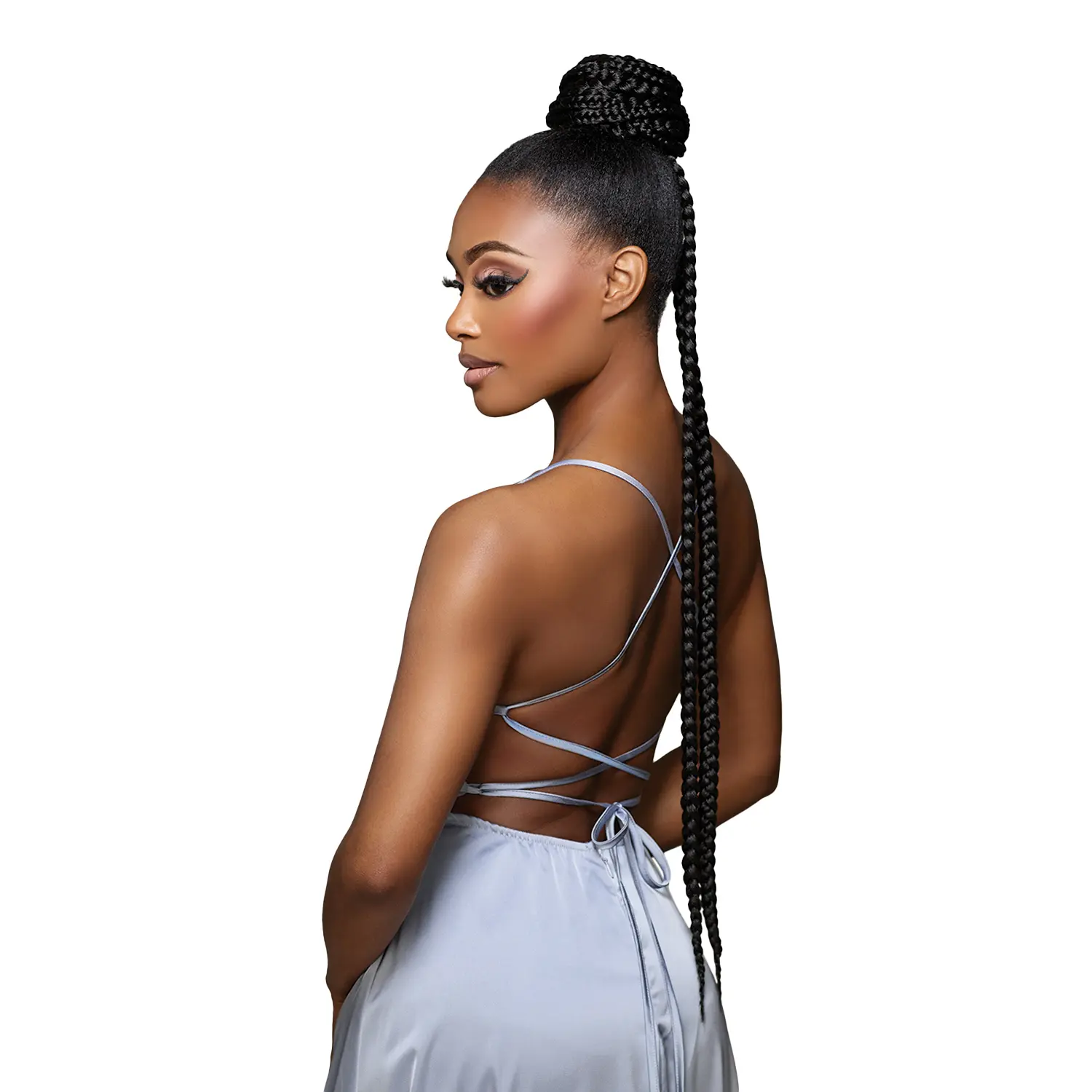 Sensationnel Drawstring Ponytail With Bun, Glamora Glam Updo Unit 4 - Synthetic Hair Extension for Ponytail Hairstyles