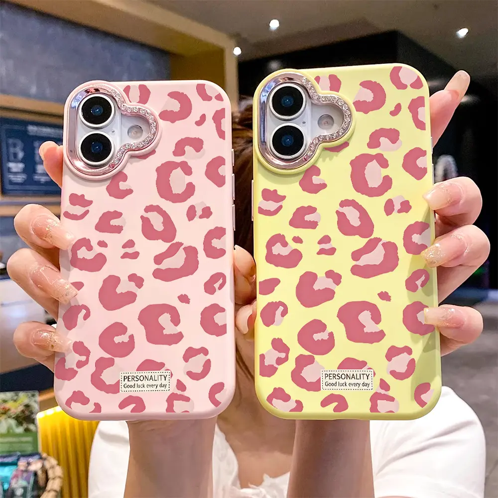 1 luxurious leopard print crystal transparent shiny phone case, compatible with iPhone 17/16/15/14/13/12/11, soft shockproof full coverage phone case, sweet and cool style, a gift for friends, family, and yourself.