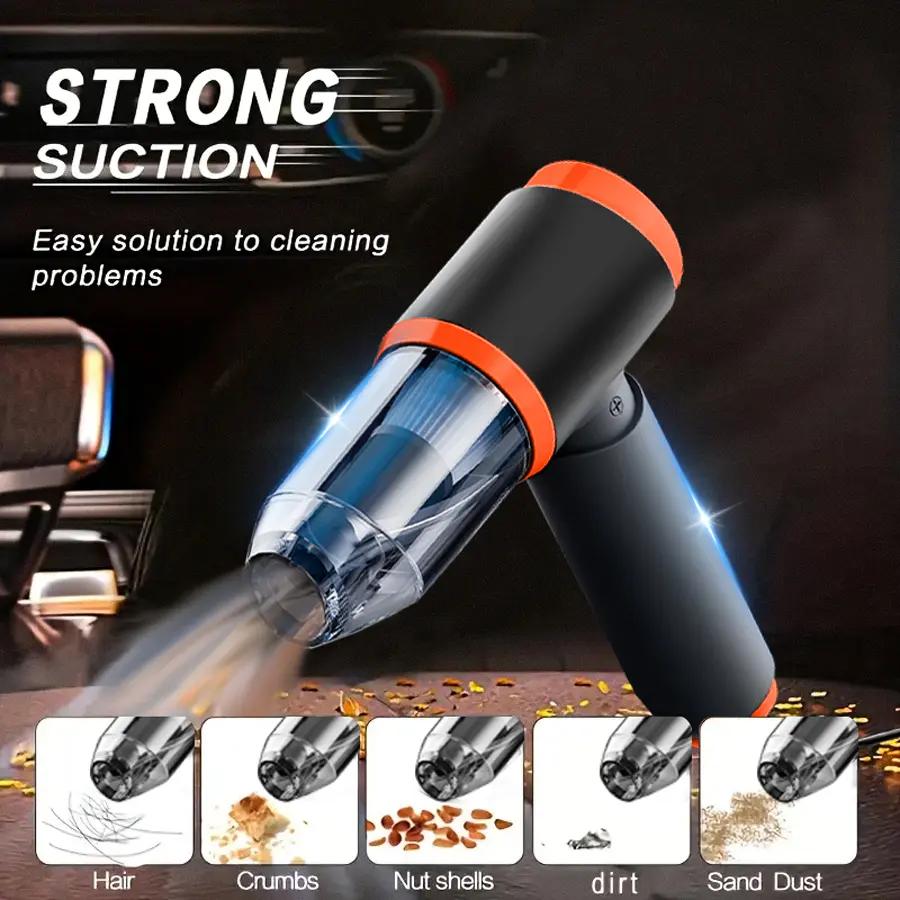 CleanDrive Corded Car Vacuum Cleaner, Portable Handheld Wired Auto Vacuum for Car Interior, Seats, Floor Mats, Pet Hair, Crumbs and Dust