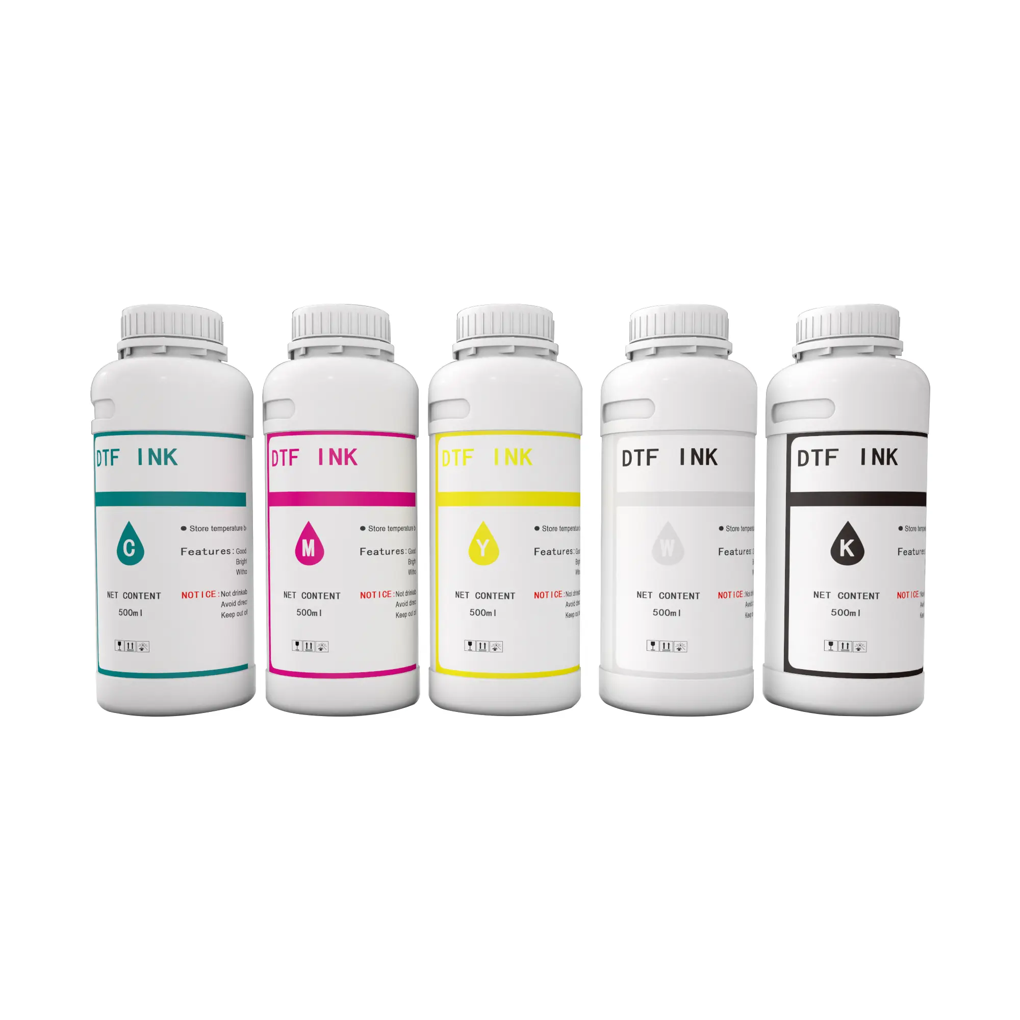 Procolored DTF Ink CMYKWW 500ml*6 bottles Procolored DTF Ink CMYKWW 500ml*6 bottles