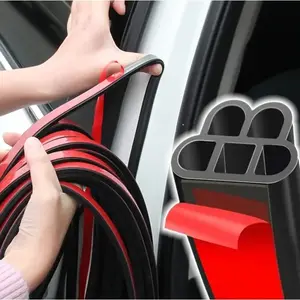 16.4FEET Car Door Weatherstrip Rubber Seal Strip 2-Layer Waterproof Noise Insulation Weather Strip Sealing Protector For Door Hood Trunk